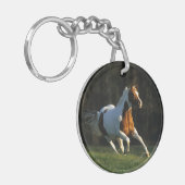 速く走っているペンキの馬 キーホルダー (正面左)
