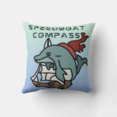 速く走るミニマリストのイルカとおもしろい クッション (裏面)