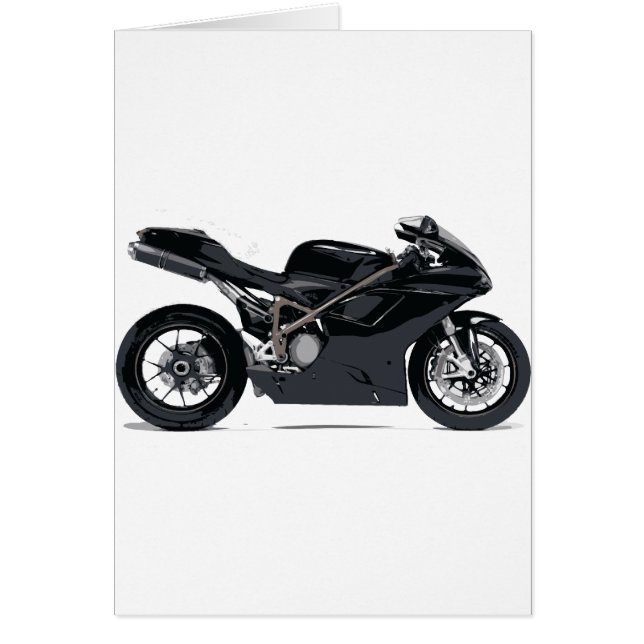 速く黒いオートバイ (正面)