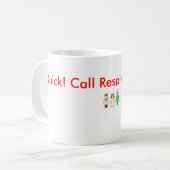 速く! 呼出し呼吸STAT! コーヒーマグカップ (正面左)