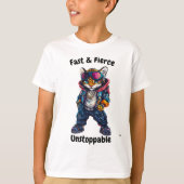 速く、激しく、止められない – Leopard クール Art Tシャツ (正面)