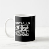 速さと自由のアメリカ国旗販売 コーヒーマグカップ (左)