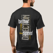 速さより方向性 – モチベーションTシャツデザイン Tシャツ (裏面)