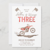 速すぎる誕生日招待状 | 3歳の誕生日 招待状 (正面)