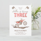 速すぎる誕生日招待状 | 3歳の誕生日 招待状 (スタンド正面)