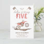 速すぎる5番目の誕生日招待状 |自転車パーティー 招待状 (スタンド正面)