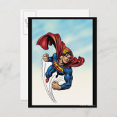 速すごいく空中を走る人 ポストカード (正面/裏面)