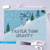 速の上のスキー 薄葉紙 (クラフト)