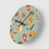 速エレガント食 ラウンド壁時計 (傾斜)