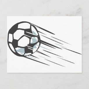 速クール速サッカーボール後続付き ポストカード