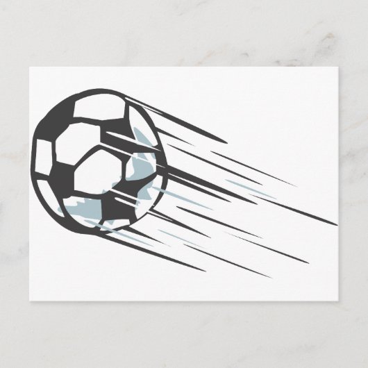 速クール速サッカーボール後続付き ポストカード (正面)