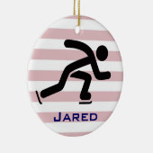 速パーソナライズされた度スケートで滑るオーナメント セラミックオーナメント (右)