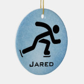 速パーソナライズされた度スケートで滑るオーナメント セラミックオーナメント (右)