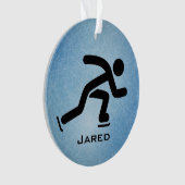 速パーソナライズされた速スケートで滑るアクリルオーナメント オーナメント (正面)
