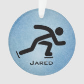速パーソナライズされた速スケートで滑るアクリルオーナメント オーナメント (正面)