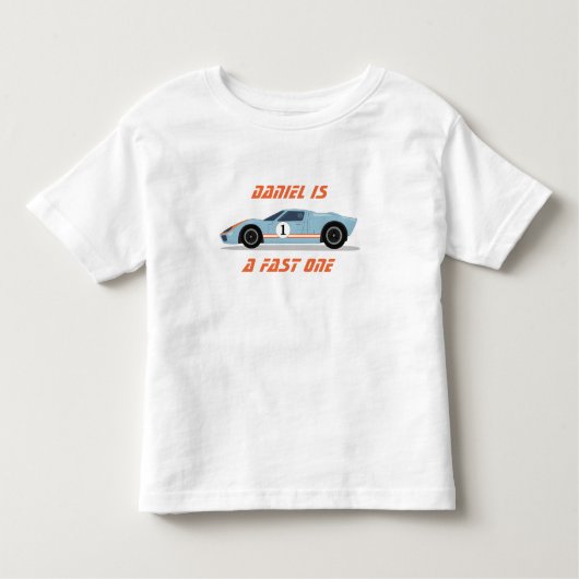 速モダンい1レースカーボーイ1歳誕生日 トドラーTシャツ (正面)