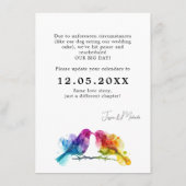 速報おもしろいLGBTQ+レインボーロブバード エンクロージャーカード (裏面)