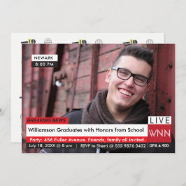 速報の卒業🚨専門TVグラフィック 招待状