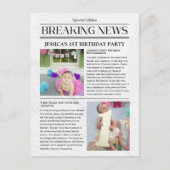 速報の最初の誕生日発表はがき 案内ポストカード (正面)