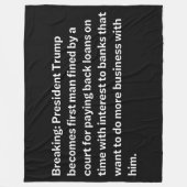 速報 フリースブランケット (正面)