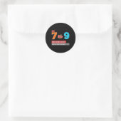 速報 7が9を食べた 数学ジョーク 面白い 67 ミーム ホール ラウンドシール (バッグ)