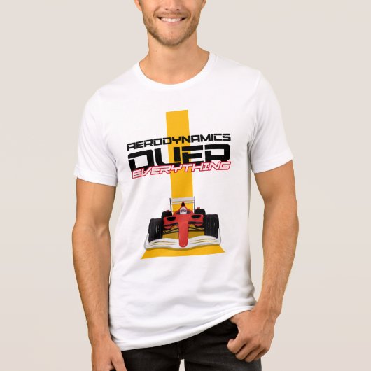 速度と精度 – 最初の空気力学 トライブレンドTシャツ (正面)