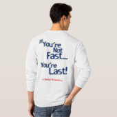 速度のスケート選手の楕円形-長袖T Tシャツ (裏面フル)