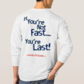 速度のスケート選手の楕円形-長袖T Tシャツ (裏面)