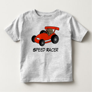速度のレーサーのレースカーのTシャツ トドラーTシャツ