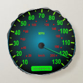 速度の恋人の速度計I愛速度 ラウンドクッション (裏面)