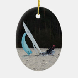 速度の航行のディンギー セラミックオーナメント