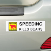 速度はくまBUMPERSTICKER.aiを殺します バンパーステッカー (車上)
