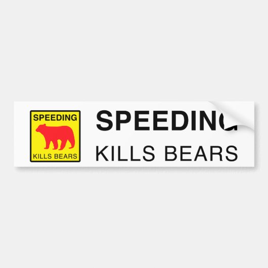 速度はくまBUMPERSTICKER.aiを殺します バンパーステッカー (正面)
