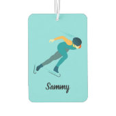 速度スケートで滑る カーエアーフレッシュナー (裏面)