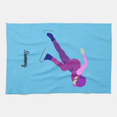 速度スケートで滑る キッチンタオル (横)