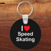 速度スケートで滑る キーホルダー (正面)