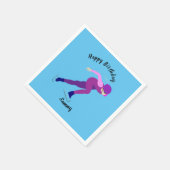 速度スケートで滑る スタンダードカクテルナプキン (角)