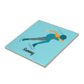 速度スケートで滑る タイル (側面)