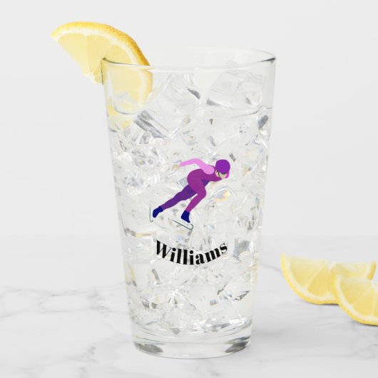 速度スケートで滑る タンブラーグラス (アイス正面)