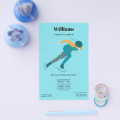 速度スケートで滑る チラシ (シングル)