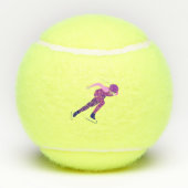 速度スケートで滑る テニスボール (裏面)