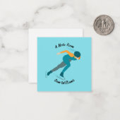 速度スケートで滑る ノートカード (正面/裏面インサイチュ)