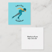 速度スケートで滑る ノートカード (正面/裏面)