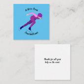 速度スケートで滑る ノートカード (正面/裏面)