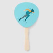 速度スケートで滑る ハンドファン (裏面)