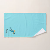 速度スケートで滑る バスタオルセット (ハンドタオル)