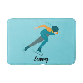 速度スケートで滑る バスマット