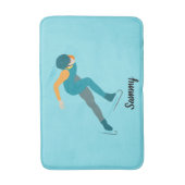 速度スケートで滑る バスマット (正面縦)