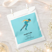 速度スケートで滑る フェイバーバッグ (クリップ留めされた状態)