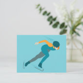 速度スケートで滑る ポストカード (スタンド正面)